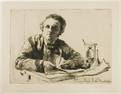 Porträtt av Francis Seymour Haden, nr 2 (under etsning) av Francis Seymour Haden