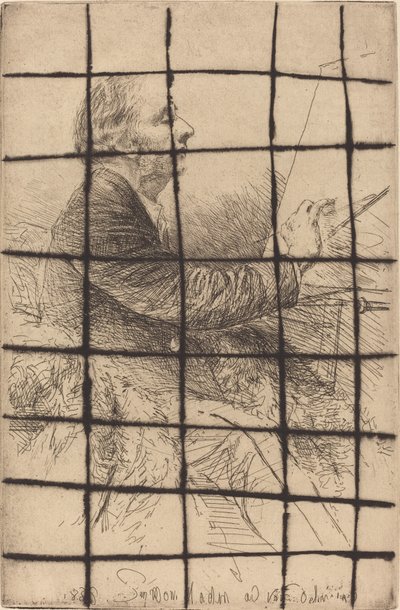 Självporträtt vid staffliet av Francis Seymour Haden
