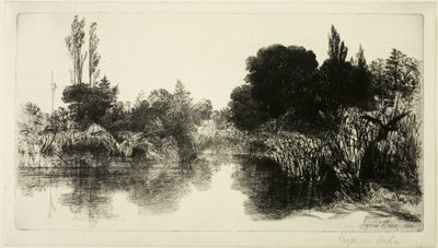 Shere Mill Pond, nr II (stor platta) av Francis Seymour Haden
