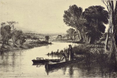 Thames Fishermen No.1 av Francis Seymour Haden
