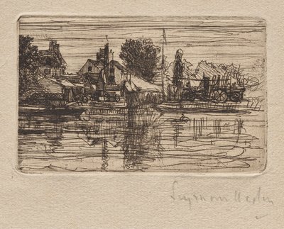 Thames Side av Francis Seymour Haden