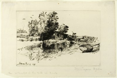 Lilla båthuset av Francis Seymour Haden