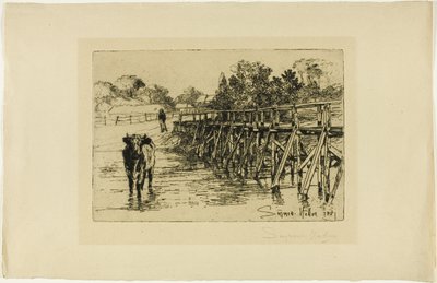 Village Ford av Francis Seymour Haden