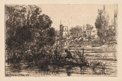 Twickenham kyrka av Francis Seymour Haden