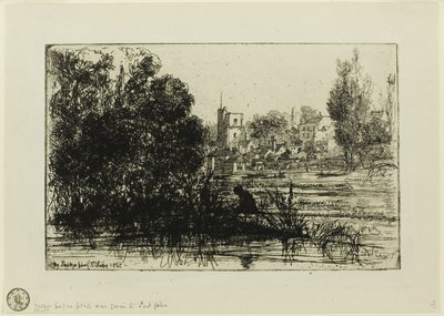 Twickenham kyrka av Francis Seymour Haden