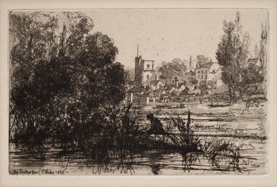 Twickenham kyrka av Francis Seymour Haden