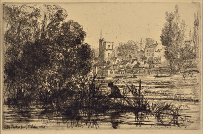 Twickenham kyrka av Francis Seymour Haden