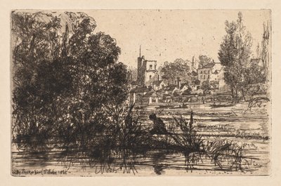 Twickenham Church, 1865. av Francis Seymour Haden