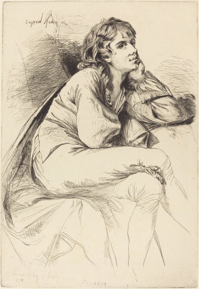 Thomas Haden från Derby av Francis Seymour Haden after Joseph Wright