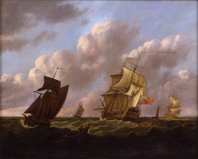Seascape (olja på duk) av Francis Swaine