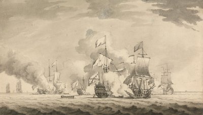 Fartyg som skjuter av Francis Swaine