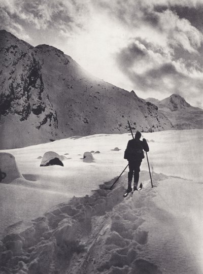 Östra Alperna: Eftermiddag på Rosegglaciären (s/v foto) av Francis Sydney Smythe