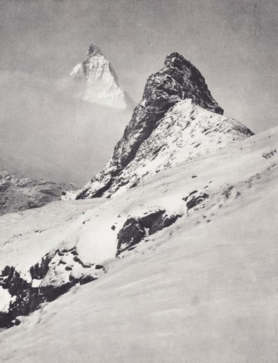 Pennine Alps: Matternhorn och Riffelhorn (s/v foto) av Francis Sydney Smythe
