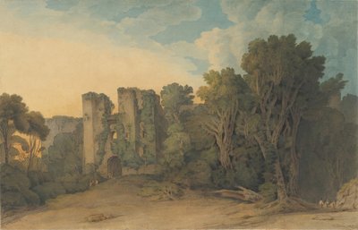 Berry Pomeroy Castle i grevskapet Devon, 1775-1805. av Francis Towne