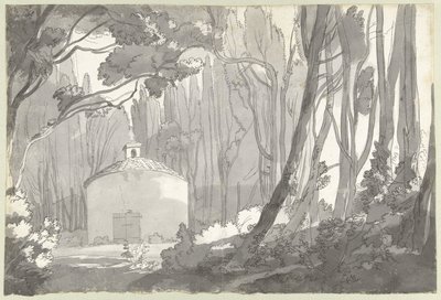 I parken van de Villa Mondragone i Frascati av Francis Towne