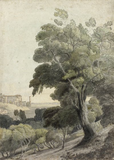 Tivoli, visar Rom i fjärran, c.1781 av Francis Towne