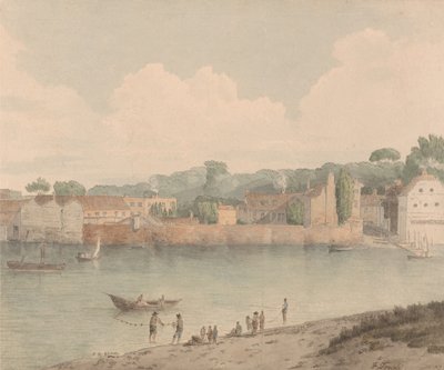 Vauxhall Stairs, från Millbank, 5 juli 1797 av Francis Towne