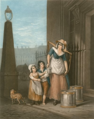 Mjölk nedan, pigor av Francis Wheatley