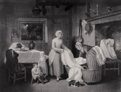 Rustic Hours: Night, graverad av H. Gillbank av Francis Wheatley