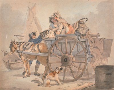 Fiskvagnen (bläck och wc på papper) av Francis Wheatley