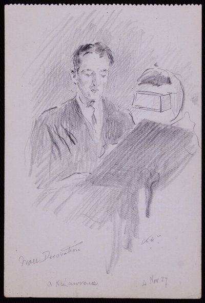 Porträtt av AK Lawrence av Francis Wilfred Lawson
