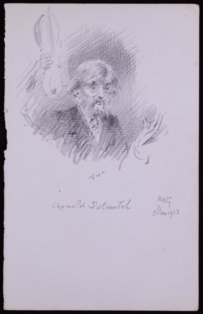 Porträtt av Arnold Dolmetsch av Francis Wilfred Lawson