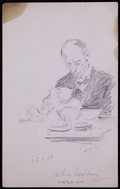 Porträtt av Arthur Rackham av Francis Wilfred Lawson