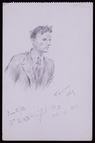 Porträtt av Dr.DWD Wright av Francis Wilfred Lawson