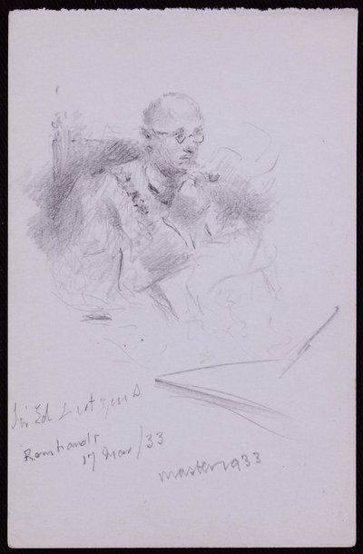 Porträtt av Edwin Lutyens av Francis Wilfred Lawson