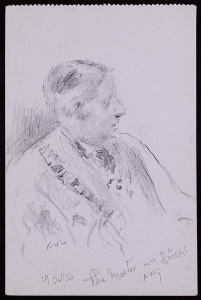 Porträtt av FL Griggs av Francis Wilfred Lawson