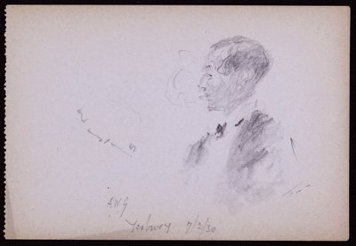 Porträtt av FR Yerbury av Francis Wilfred Lawson