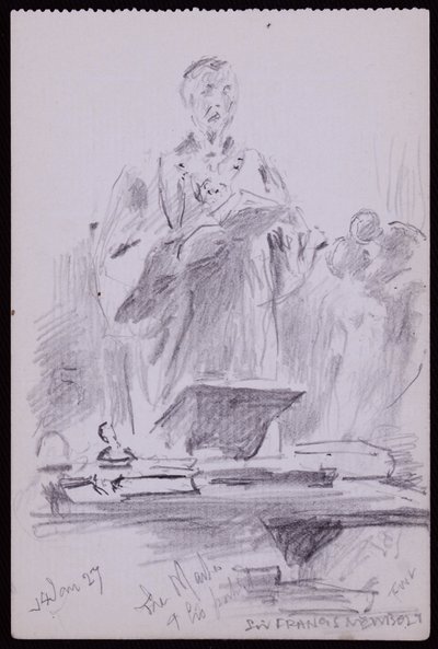 Porträtt av Francis Newbolt av Francis Wilfred Lawson