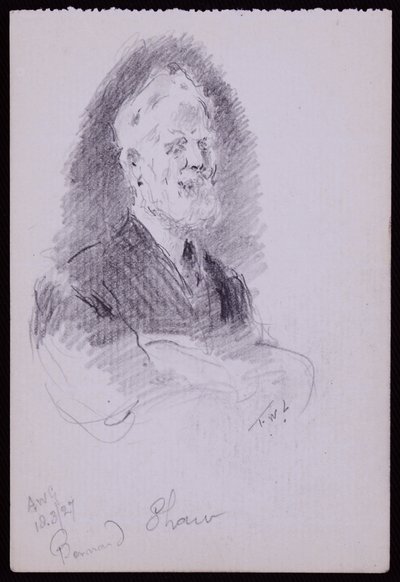 Porträtt av George Bernard Shaw av Francis Wilfred Lawson