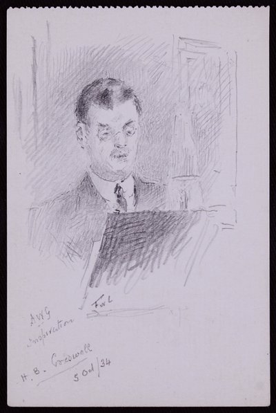Porträtt av HB Cresswell av Francis Wilfred Lawson