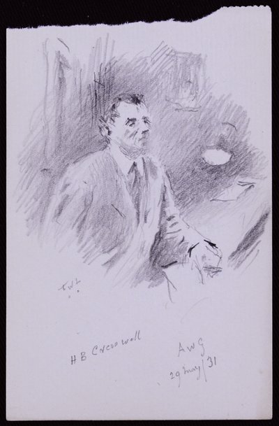 Porträtt av HB Cresswell av Francis Wilfred Lawson