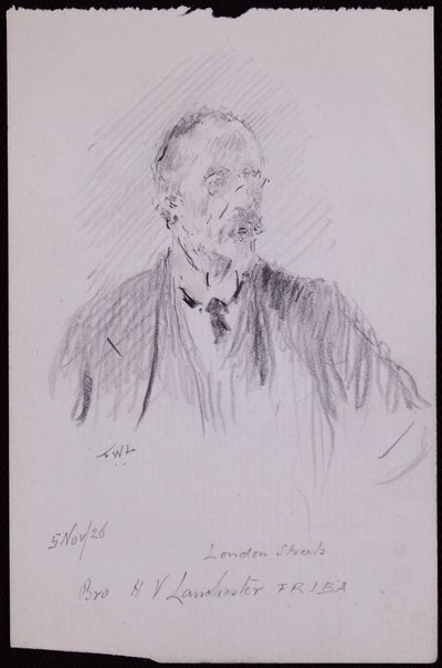 Porträtt av HV Lanchester av Francis Wilfred Lawson