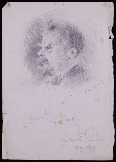 Porträtt av JF Bentley av Francis Wilfred Lawson