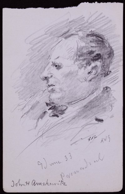 Porträtt av John Amshewitz av Francis Wilfred Lawson