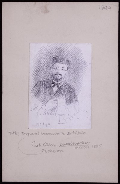 Porträtt av Karl Krall av Francis Wilfred Lawson