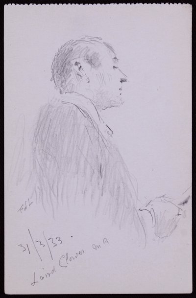 Porträtt av Laird Clowes av Francis Wilfred Lawson