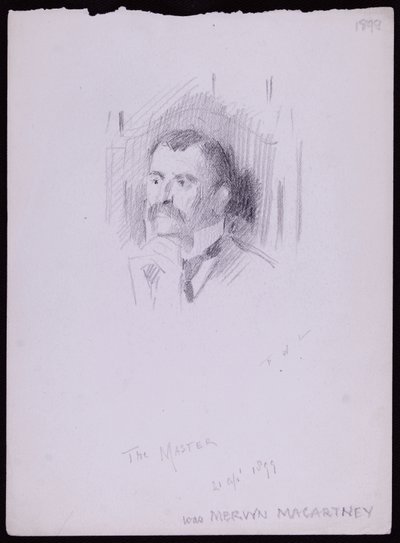 Porträtt av Mervyn Macartney av Francis Wilfred Lawson