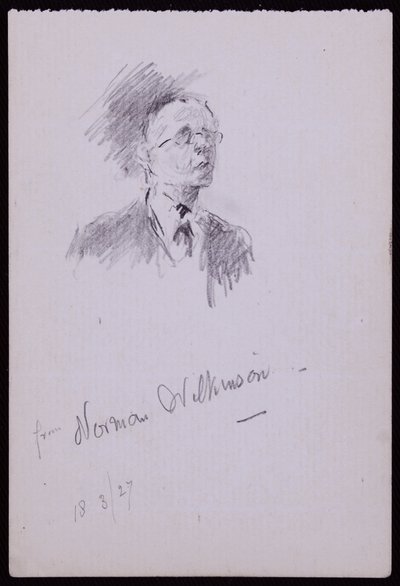 Porträtt av Norman Wilkinson av Francis Wilfred Lawson