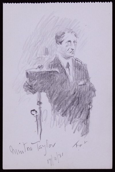 Porträtt av R Minton Taylor av Francis Wilfred Lawson