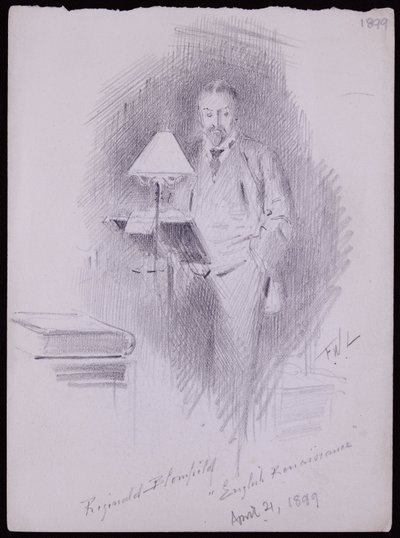 Porträtt av Reginald Blomfield av Francis Wilfred Lawson