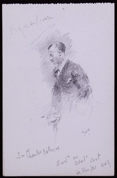 Porträtt av Sir Charles Holmes av Francis Wilfred Lawson