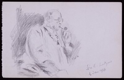 Porträtt av Sir Edwin Lutyens av Francis Wilfred Lawson