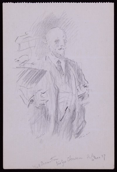 Porträtt av Sir George Clausen av Francis Wilfred Lawson