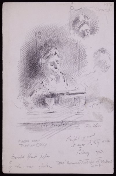 Porträtt av Thomas Okey av Francis Wilfred Lawson