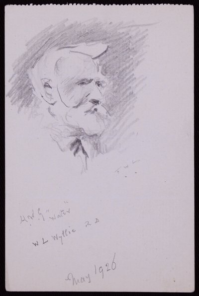 Porträtt av WL Wyllie av Francis Wilfred Lawson