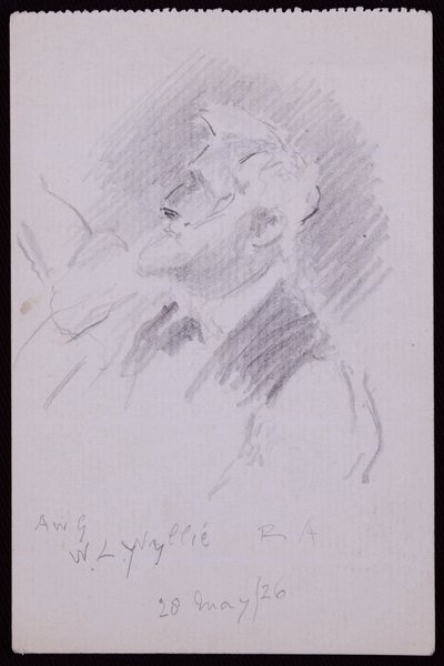 Porträtt av WL Wyllie av Francis Wilfred Lawson